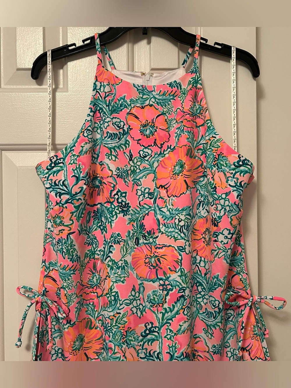 Lilly Pulitzer Woman's Pearl Romper Dress Soleil Pink Perfect Poppy Size 10 - Picture 2 of 9